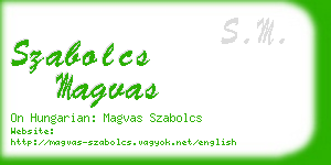 szabolcs magvas business card